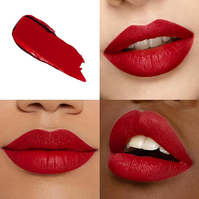 Red Lipstick Set Long Lasting 3Pc Matte Liquid Lipsticks for Women Non Transfer Smudgeproof Red Burgundy Nude Lipstick Kit Cruelty Free Lip Color, 13/47/61