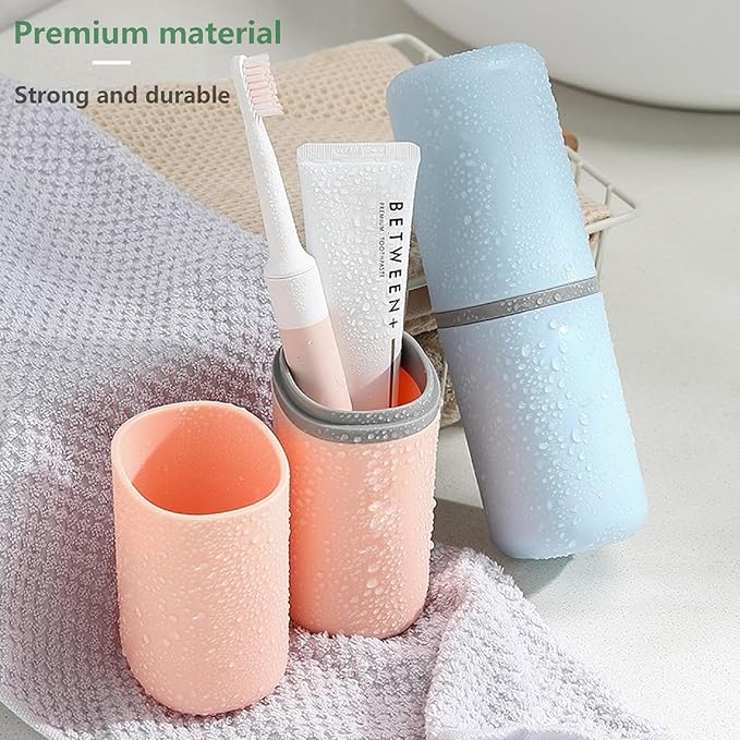 Toothbrush Travel Case, Multifunctional Dustproof Toothbrush Cover, Portable Toothbrush Holder,Suitable for Business Camping Travel or Daily Use(Blue)