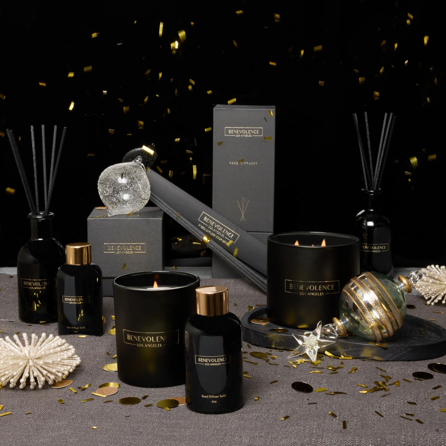 Benevolence LA Reed Diffusers for Home, Lavender & Eucalyptus Relaxing Fragrance | Aromatherapy Reed Diffuser Sticks with Gift Box, Scented Sticks for Bathroom | Home Décor
