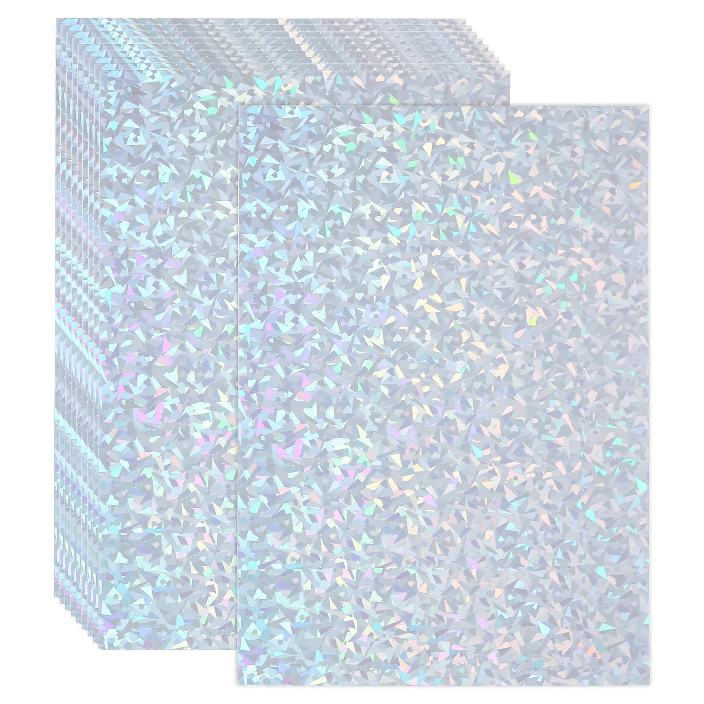 PATIKIL 11"x8.5" Holographic Cardstock, 20 Pack Metallic Iridescent Mirror Paper Foil Board Reflective Sheets for Scrapbook Poster DIY Craft, Style 2