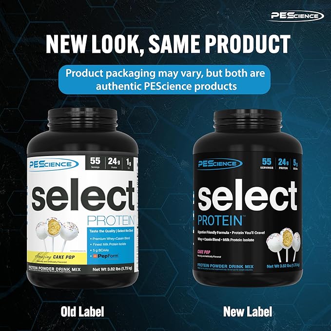 PEScience Select Low Carb Protein Powder, Cake Pop, 27 Serving, Whey and Casein Blend, Keto Friendly, Gluten Free, Best Tasting, Clean Isolate for Women and Men