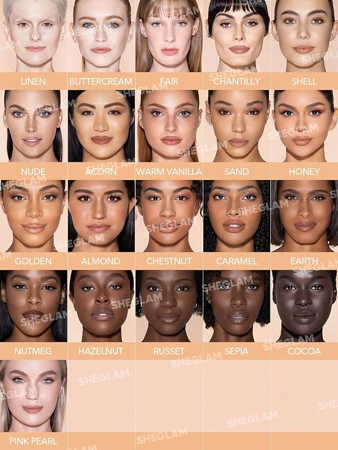 SHEGLAM Complexion Boost Concealer Sponge-Head Applicator Matte Liquid Concealer Long Lasting Brightening Color Corrector Weightless All-Day Long Lasting Hydrating Concealer-Chantilly