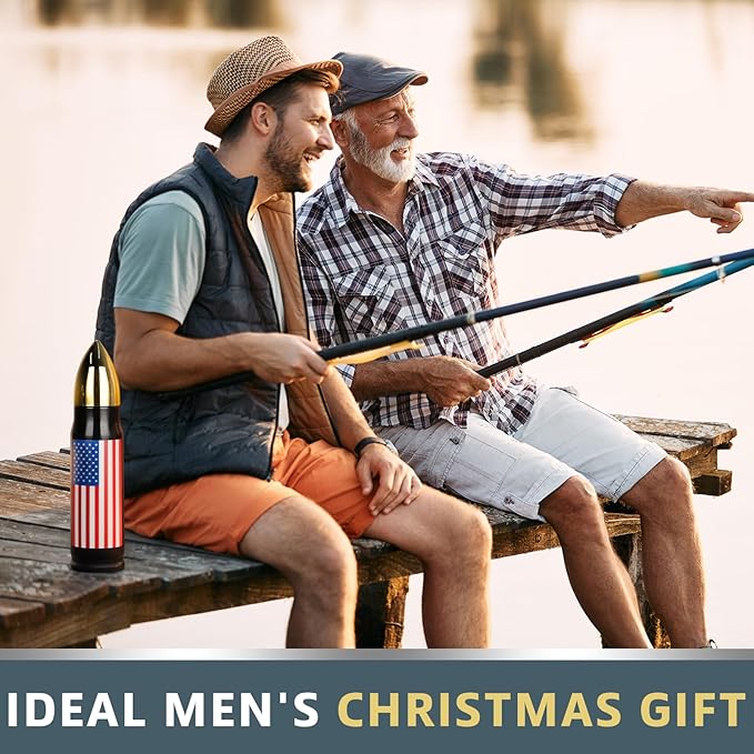 Men Gifts for Christmas from Daughter Son, 17 oz American Flag Bullet Tumbler, Best Dad Ever Gifts, Mens Stocking Stuffers Idea, Christma Presents for Dad Men
