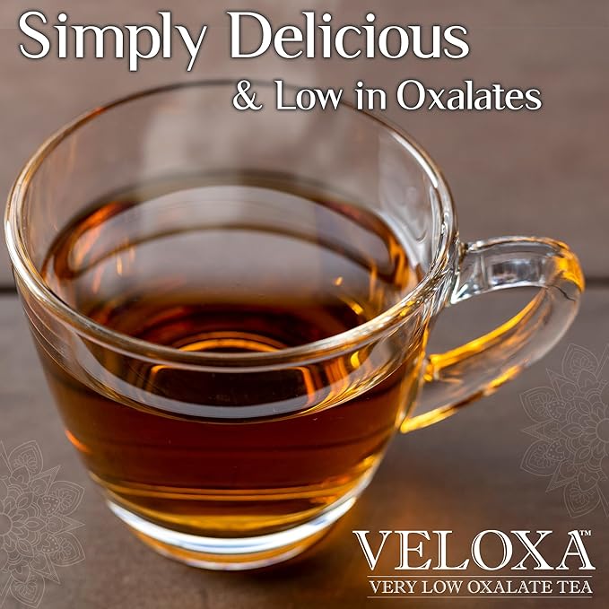 Veloxa™ Very Low Oxalate Tea (90 Pyramid Tea Bags (3 Cartons), Devine Cranberry Low Oxalate Echinacea)
