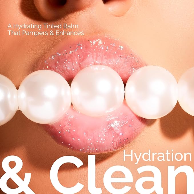 Tinted Lip Balm for Dry, Chapped Lips, Hydrating Vegan Lip Care with Sheer Color & Moisturizing Glow – Non-Sticky Nourishing Lip Treatment for Soft, Smooth Lips (Pearl Essence 10ml)