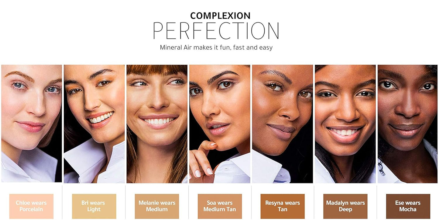 Mineral Air Four-in-One Foundation for Mineral Air Mist Device—Color, 10 ml, Travel Size - Medium Tan