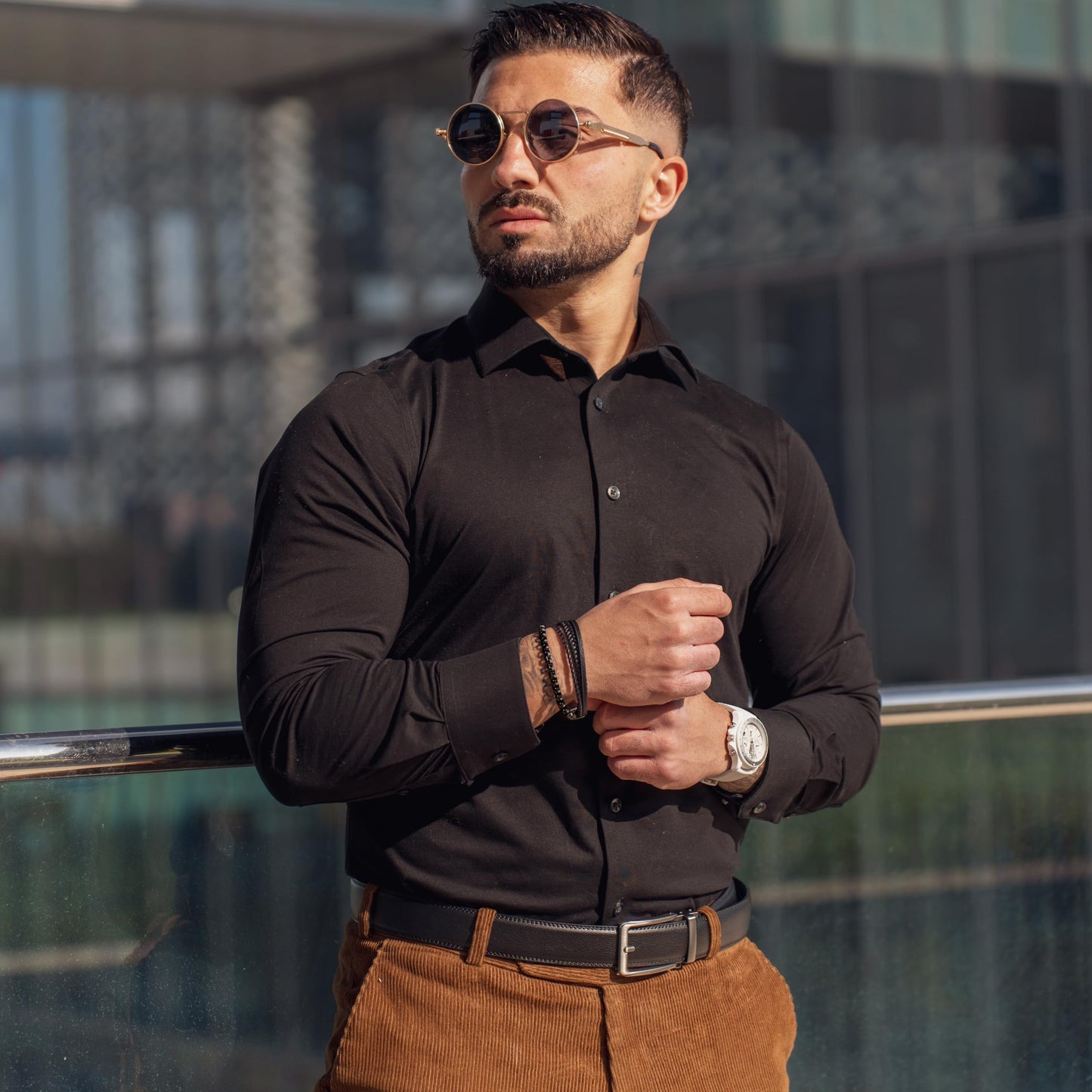 SERASAR Pulsera de Cuero Negro para Hombre, 17cm, Caja Regalo, Real, Piel Vaca, Ajustable, Cierre Magnético, Cuerda Envoltura, Masculino, Pulseras, Banda, Joyas, Imán