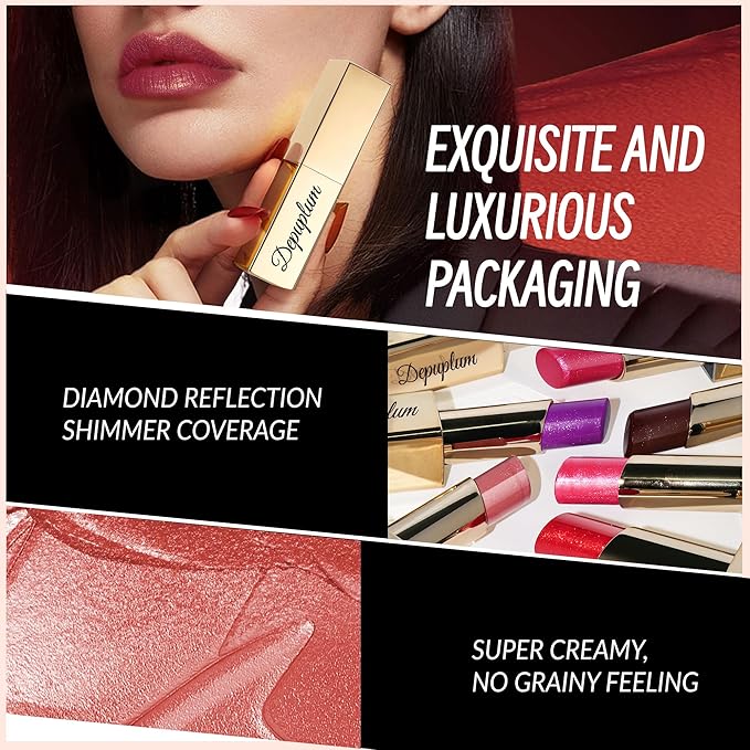 Brown Lipstick Moisturizing for Women Shimmer Tinted Lip Balm Hydrating Nourishing Chocolate Lip Gloss Vegan& Cruelty Free Lip Makeup, ZG117 Dark Era