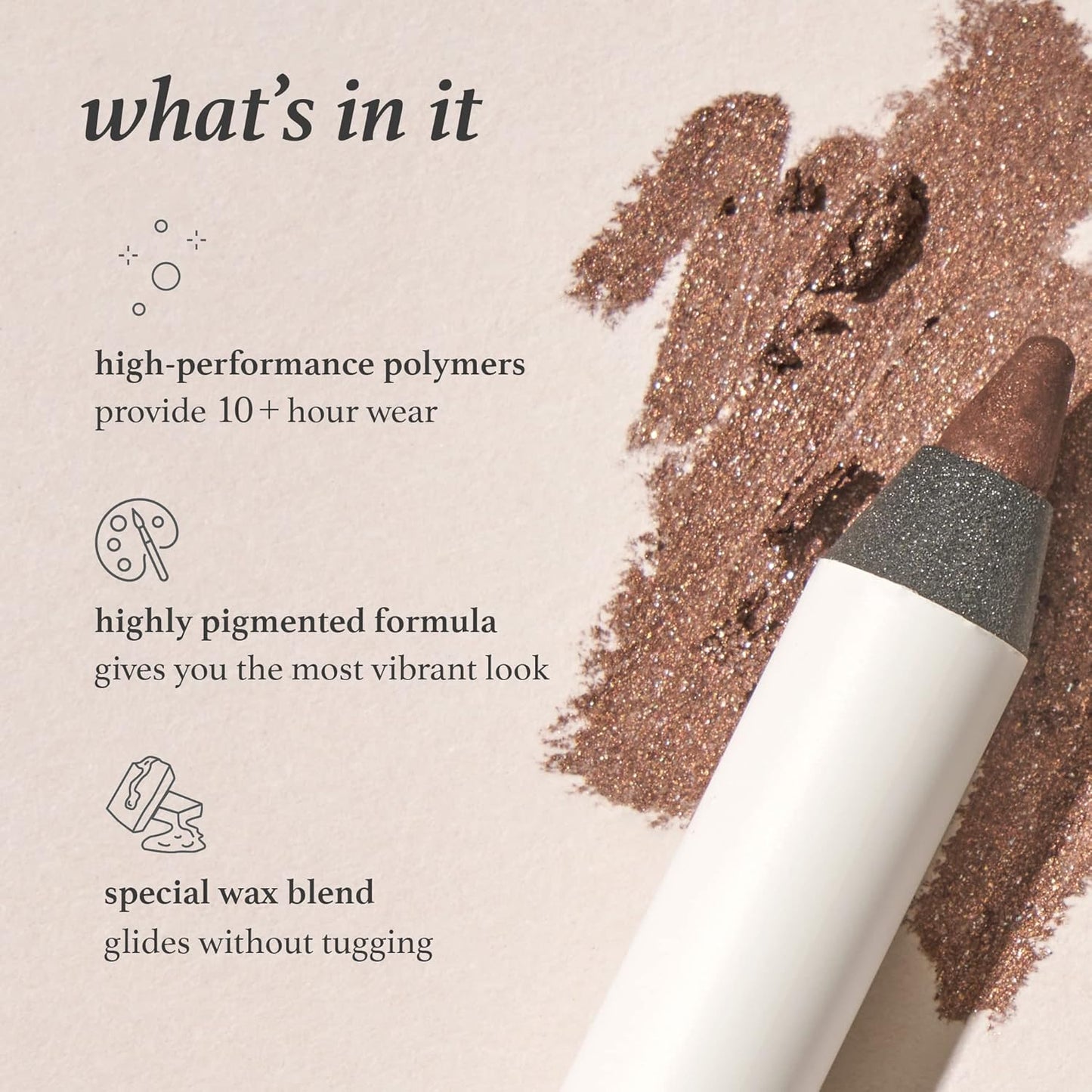 Julep When Pencil Met Gel Sharpenable Multi-Use Longwear Eyeliner Pencil - Frost Shimmer - Transfer-Proof - High Performance Liner