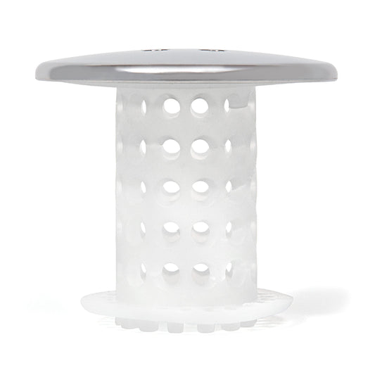 TubShroom Bathtub Drain Protector and Hair Catcher - 2 Pack, Chrome - Fits 1.5" - 1.75" Bathtub and Shower Drains