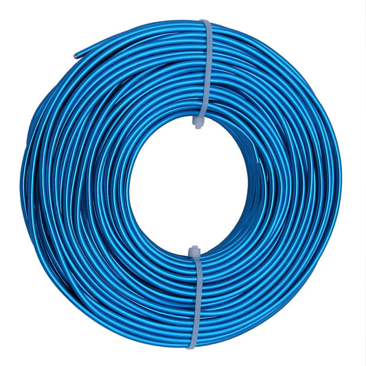 9 Gauge Aluminum Craft Wire, 100 Feet 3mm Bendable Metal Wire for Jewelry Making, Sculpting and Floral Design, Soft Armature Wire for DIY Crafts (Aqua Blue)