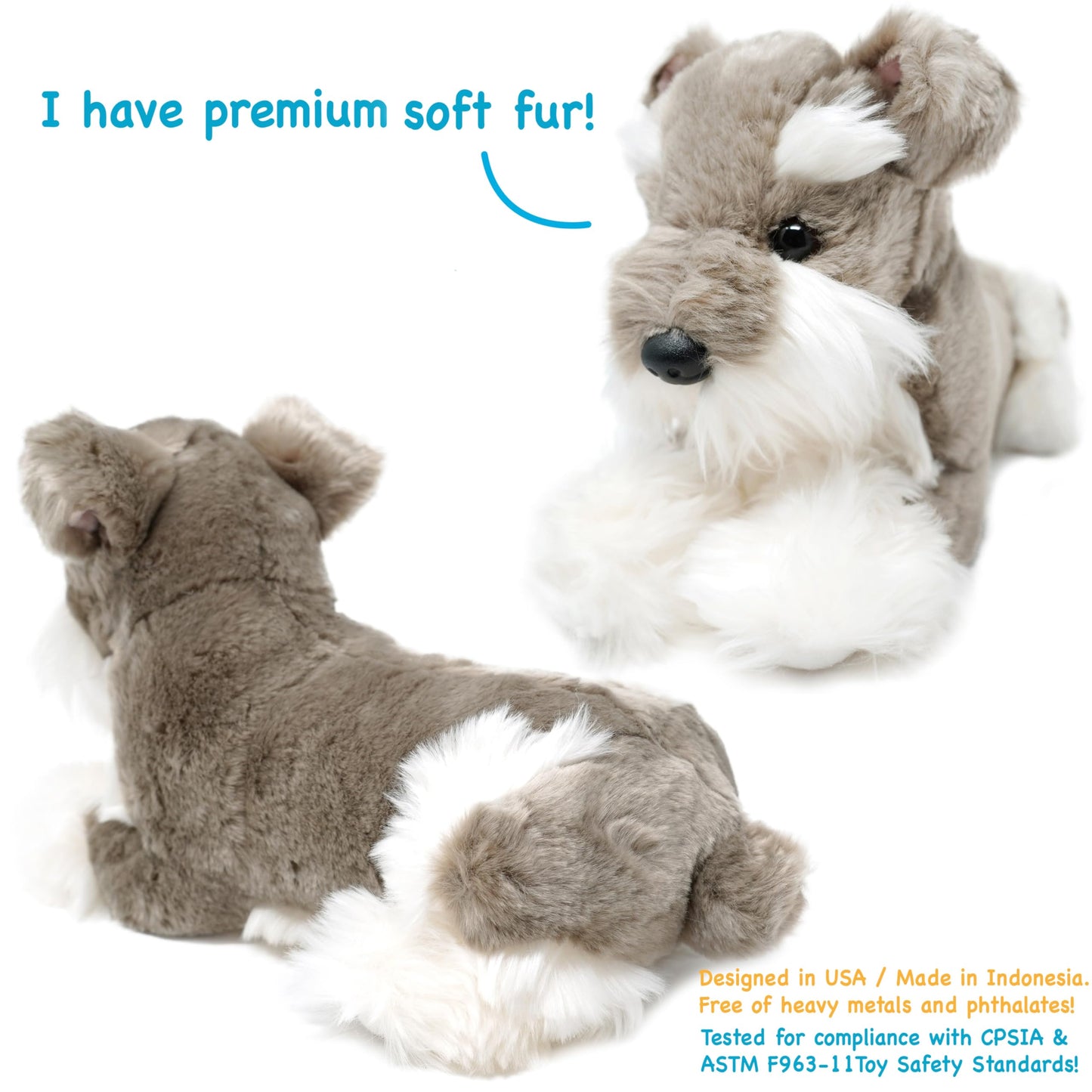 TigerHart Siegfried The Schnauzer - 13 Inch Stuffed Animal Plush