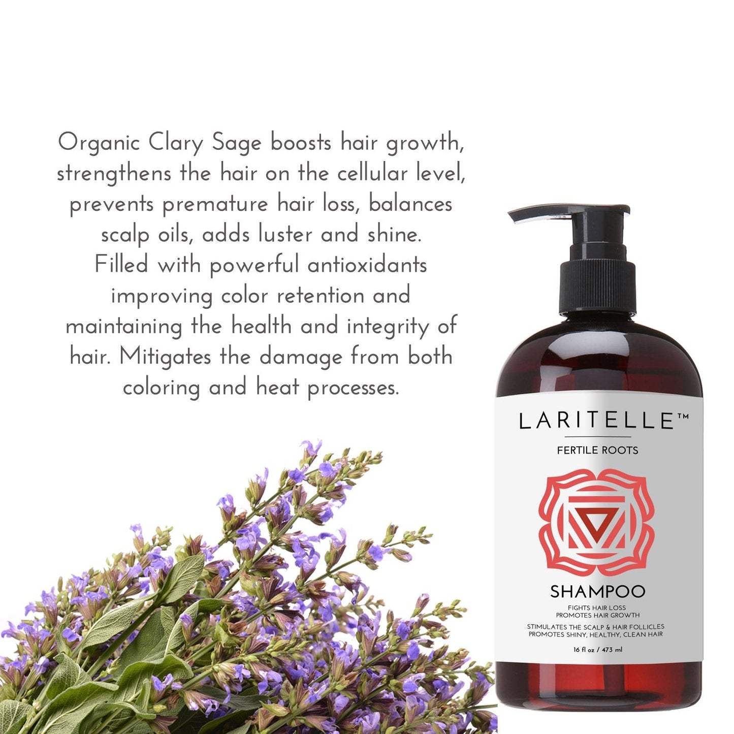 Organic Hair Growth Set Shampoo 17 oz + Conditioner 16 oz + Hair Loss Treatment 4 oz Ayurvedic Herbs, Lavender, Ginger, Rosemary NO GMO, Sulfates, Gluten, Alcohol, Parabens, Phthalates
