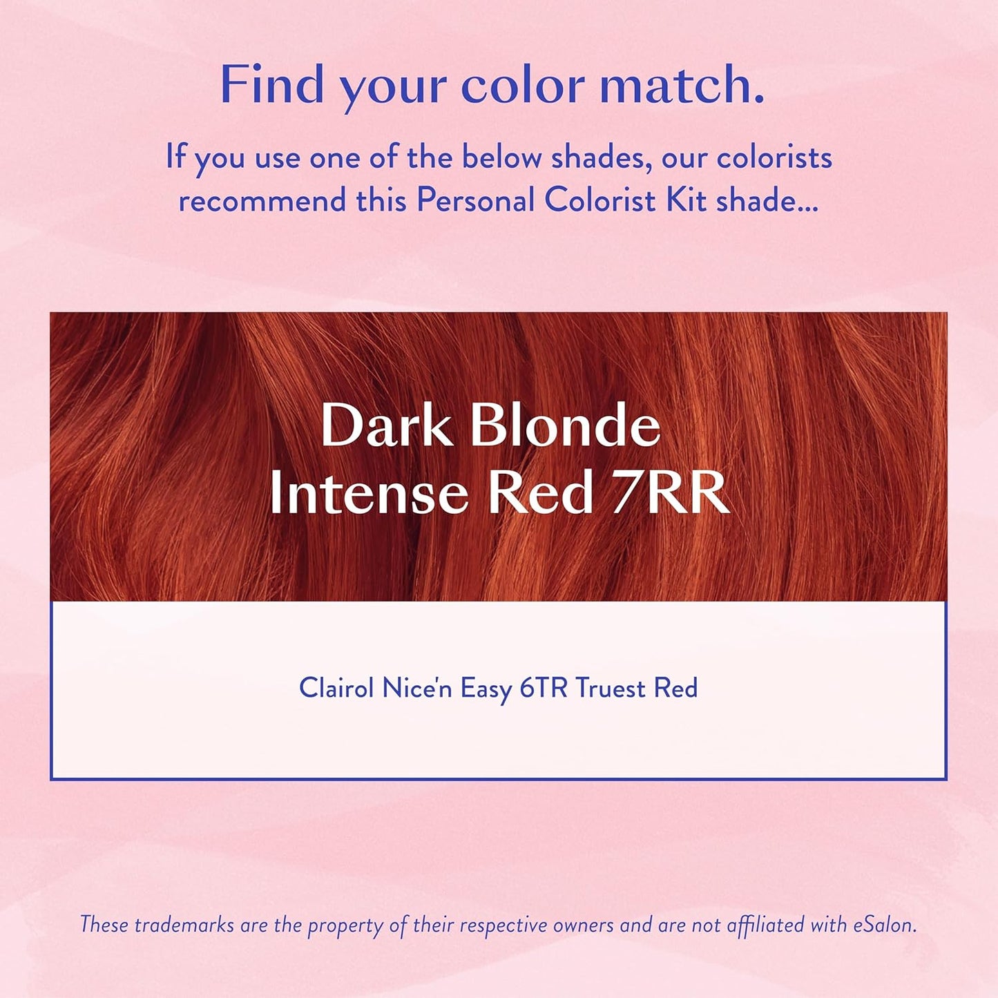 eSalon Permanent Hair Color & Hair Dye Complete Kit - Personal Colorist Kit for Up To 100% Gray Coverage for All Hair Types - Professional-Grade Ammonia-Free Hair Dye (Dark Blonde Intense Red 7RR)