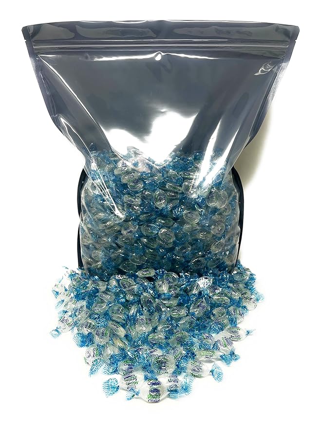 Holiday Crystal Clear Mints - 10 lbs - Clear Refreshing and Elegant After Dinner Mint Hard Candies - Bulk American Vintage Candy Assortment - Individually Wrapped, 160 oz.