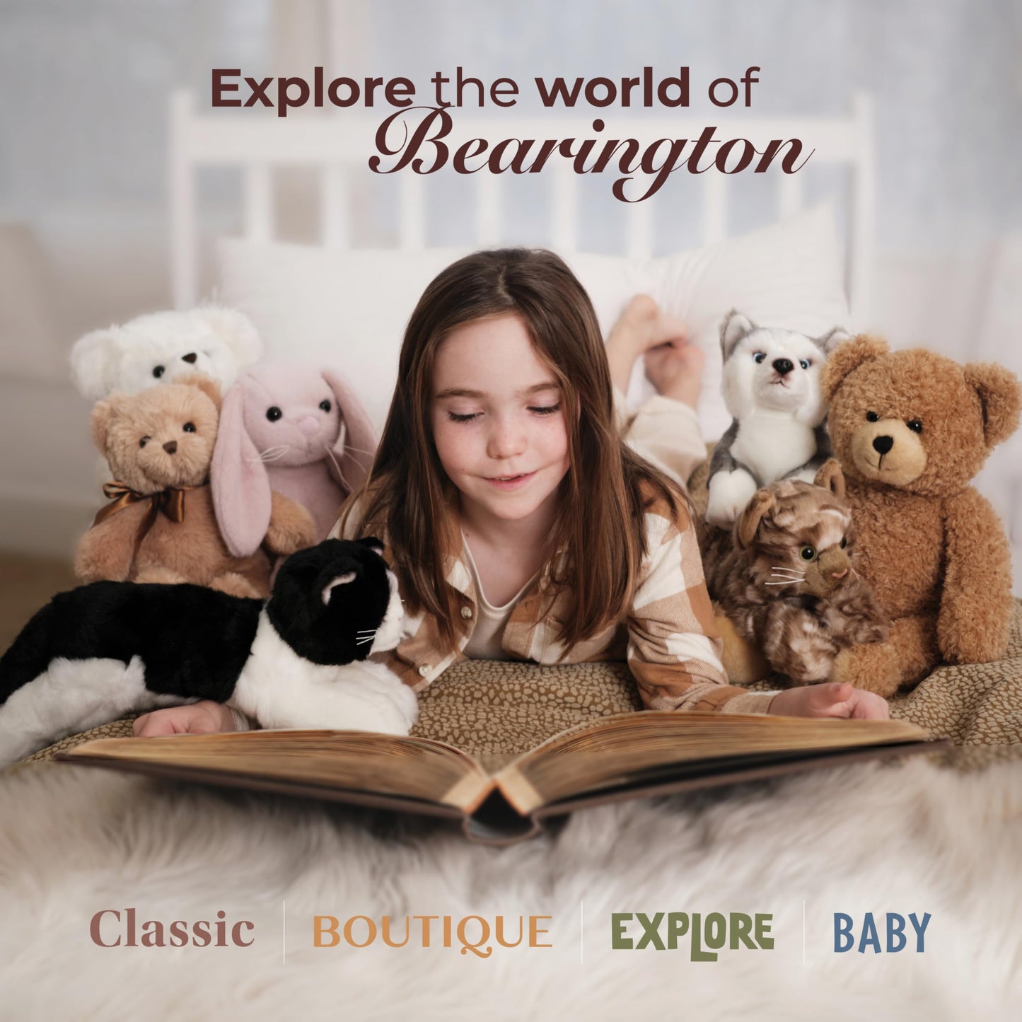 Bearington Rocko Raccoon Stuffed Animal - 13" Realistic Raccoons Plush Toys with Soft Faux Fur, Poseable Body and Bean Bag Weighted Paws - Lifelike Raccoon Plushies Gift for Kids and Animal Lovers