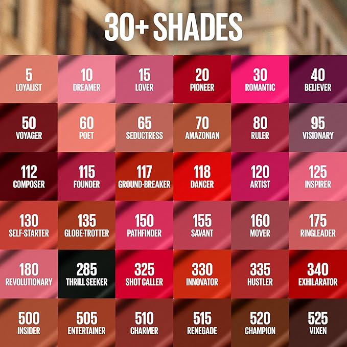 Maybelline Super Stay Matte Ink Liquid Lipstick Makeup, Long Lasting High Impact Color, Up to 16H Wear, Self-Starter, Light Red, 1 Count, Packaging May Vary