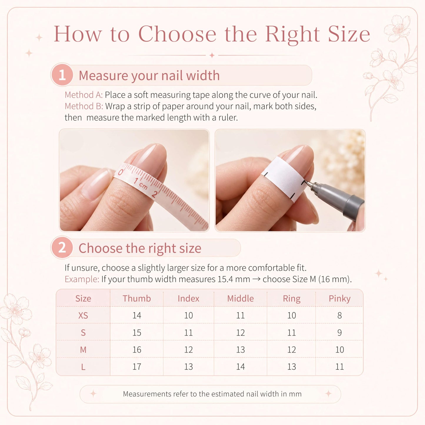 Sun&Beam Nails Handmade Press On Nail Short Round Hand-painted Golden Flowers Acrylic Fake Tip Design Art Charms Cute with Storage Box 10 Pcs (#005 S)