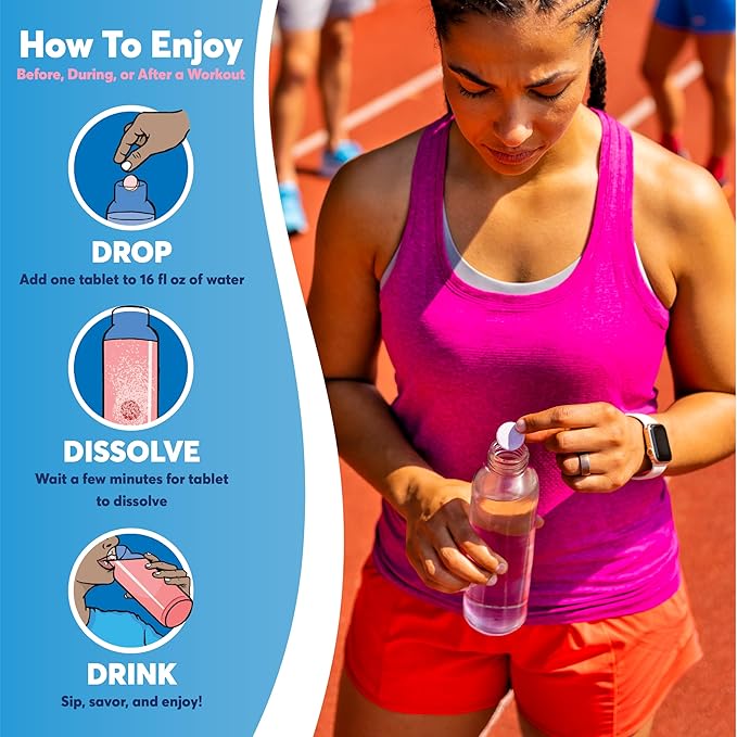 Nuun Sport Electrolyte Tablets with Caffeine from Green Tea Extract, Magnesium, Calcium, Potassium, Chloride & Sodium, Gluten Free & Vegan, Cherry Limeade, 8 Pack (80 Servings Total)