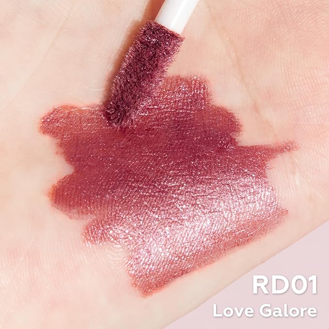 FOCALLURE Metallic Liquid Lipstick,Non Stick Cup Lip Gloss,High Impact Lip Color with Transfer-proof Wear,Long Lasting & Waterproof Lipstick Makeup for Women,Love Galore