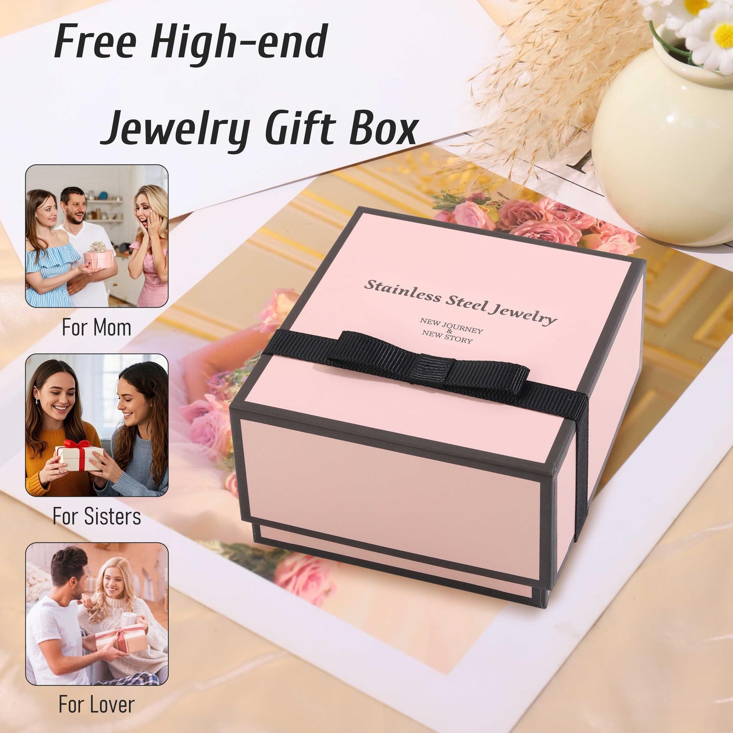 2PCS Gold Chain Link Watch Bracelet Set,18K Gold Plated Stackable Bracelets for Women,Stainless Steel Jewelry with Adjustable Tool, Non-Tarnish Friendship Love Bracelet Gift for Her. (2pcs-B Gold)