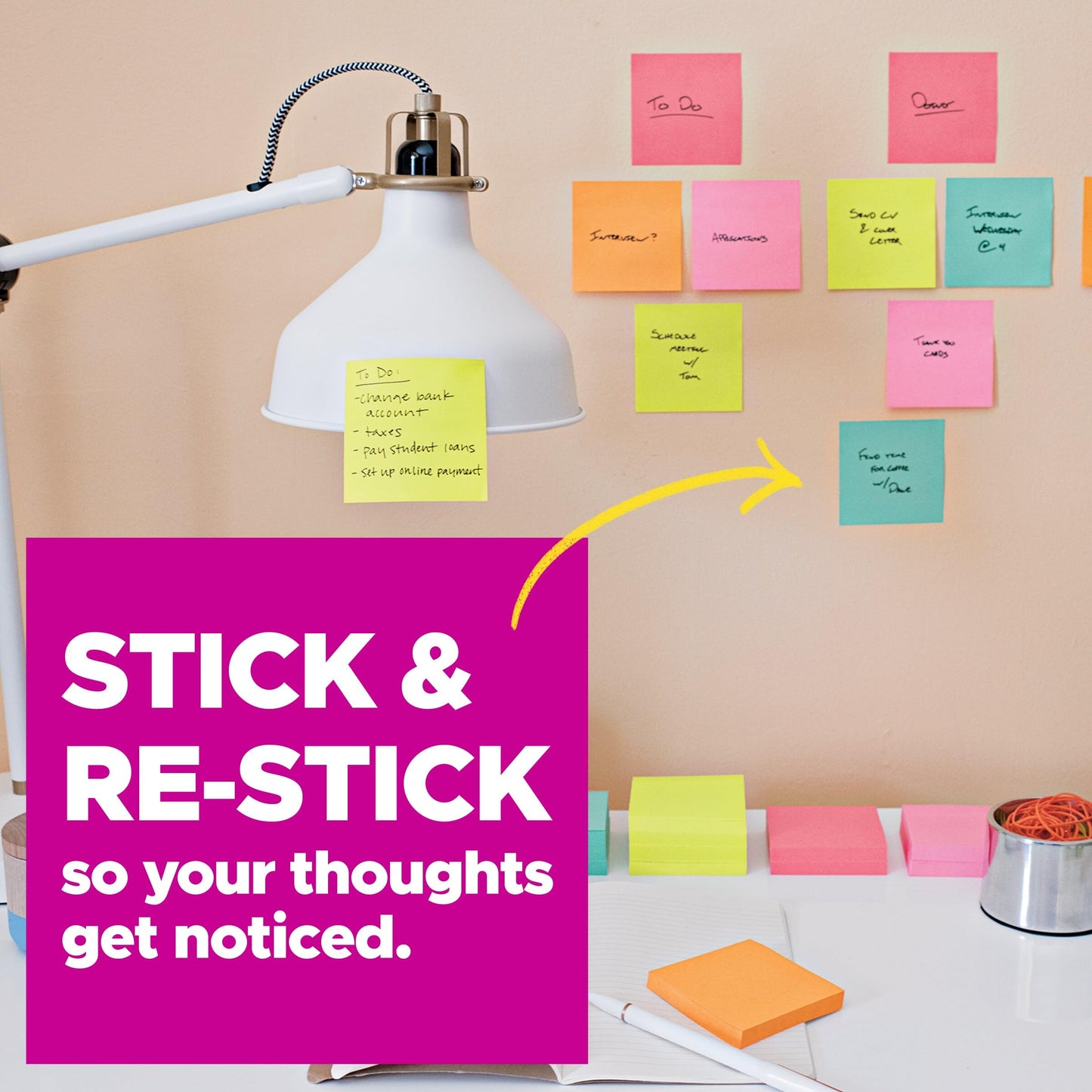 Post-it Super Sticky Dispenser Pop-up Notes, 6 Sticky Notes Pads, 3 x 3 in., School Supplies and Oﬃce Supplies, 2X the Sticking Power, Use with Post-it Note Dispensers, Neutrality Collection