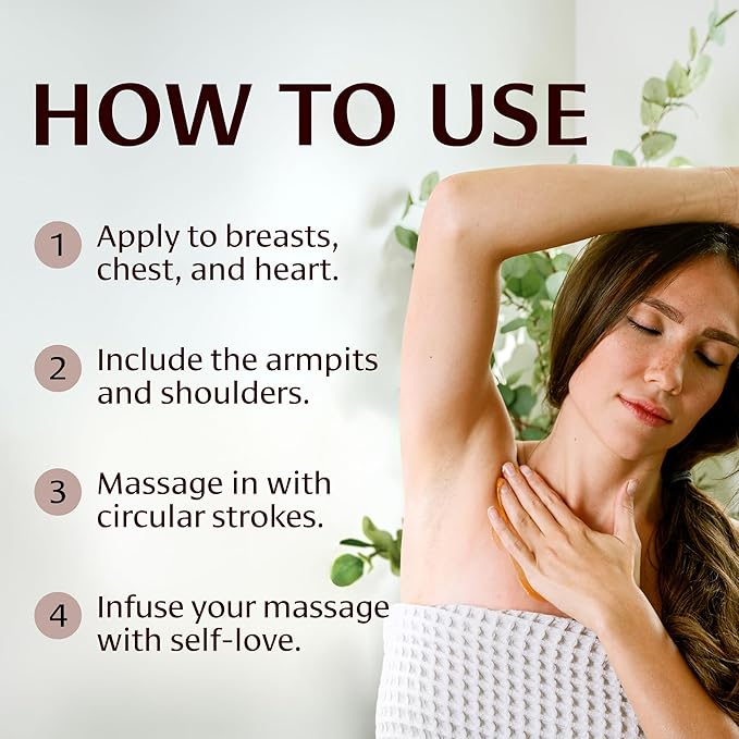 Banyan Botanicals Breast Care Balm – Organic Herbal Salve with Tulsi & Palmarosa – for Lymph Massage & Breast Health – Promotes Healthy Circulation – 4 oz – Non GMO Sustainably Sourced Petroleum Free