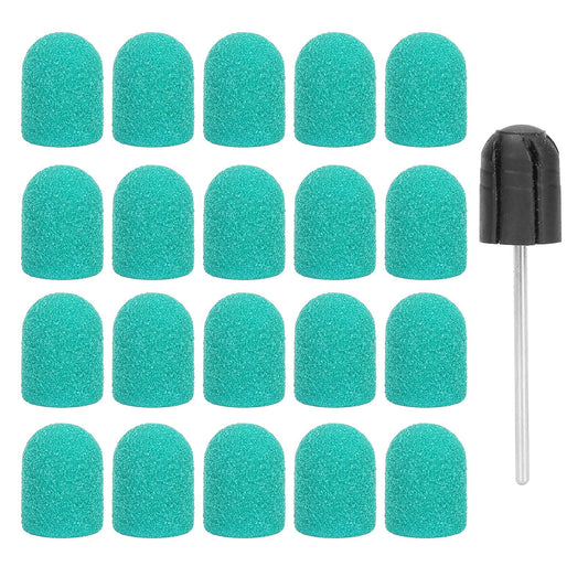 Nail Drill Bits Kit, Nail Art Sanding Nail Drill Bits Polishing Grinding Sanding Bands Set Nail Drill Head Accessory for Manicure Pedicure Nail Polishing Burr Home Salon Use 13 x