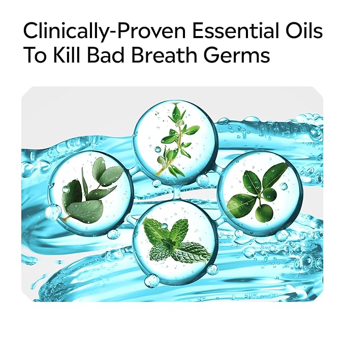 Listerine Gum Therapy Antiplaque & Anti-Gingivitis Mouthwash, ADA Accepted Oral Rinse Helps Reverse Early Gingivitis Signs Like Bleeding Gums, 4X Healthier Gums in 3 Weeks vs Brushing Alone, Mint, 1 L