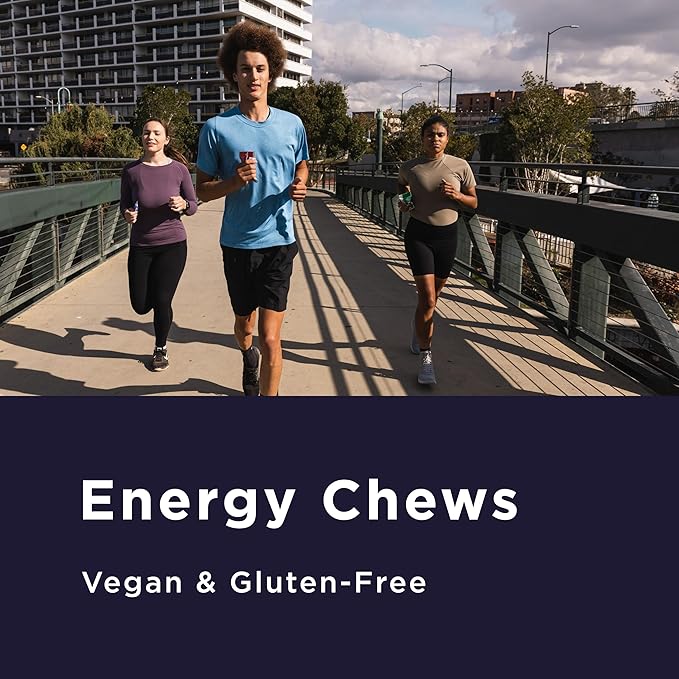 GU Energy Chews, Fruit Punch Energy Gummies with Electrolytes, Vegan, Gluten-Free, Kosher, Caffeine Free, and Dairy-Free On-The-Go Energy for Any Workout, 12 Bags (24 Servings Total)