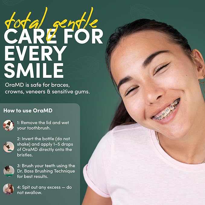 OraMD 4-in-1 Extra Strength Tooth Oil - Clinically Tested Gum Disease Treatment, Gingivitis Treatment and Sensitive Teeth and Gums - All-Natural (3 Pack)