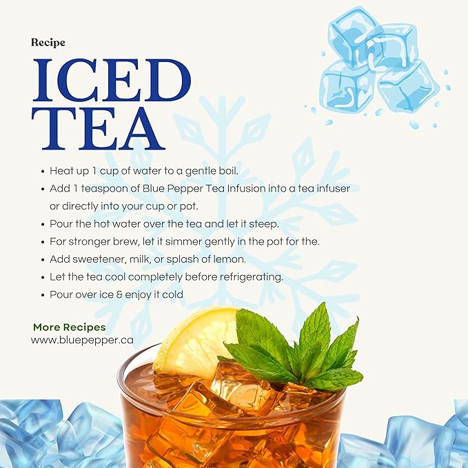 Blue Pepper Clove Impact Tea Infusion Blend - 60g | Natural, No Preservatives, Small-Batch, Premium Indian Tea Blend | Caffeine Free