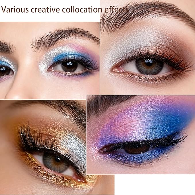 Light Golden Brown Glitter Cream Shimmer Eyeshadow Sticks, Multichrome Matte Eye Shadow Stick, Waterproof and Long-Lasting Smooth Cream Eye Highlighter Stick Makeup for Women, 1 Golden Sands