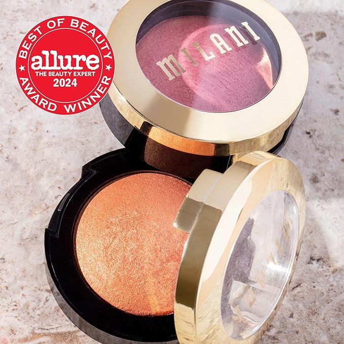 Milani Rose Blush, Powder Blush for Cheeks, Cruelty Free Makeup - Shape, Contour & Highlight Face for a Natural Matte Finish -Tea Rose