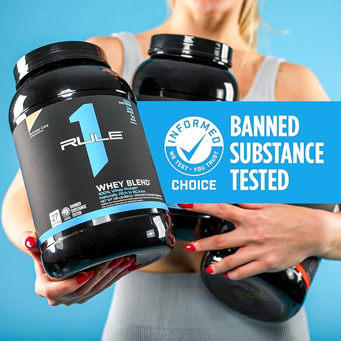 Rule One Proteins Whey Blend - Chocolate Peanut Butter, 24g Fast-Acting Whey Protein Concentrates, Isolates, and Hydrolysates Per Serving with Naturally Occurring EAAs and BCAAs, 2lbs