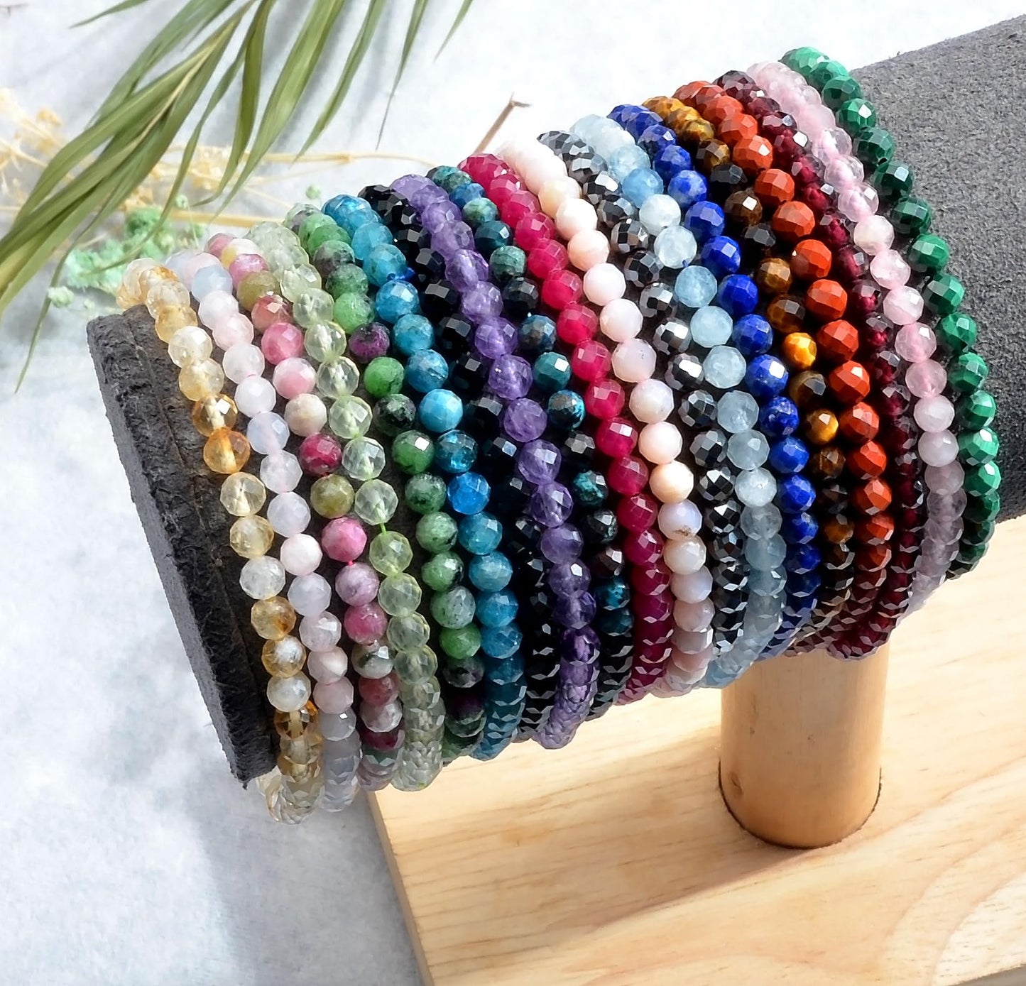MASSIVE BEADS Natural Genuine Gemstone Beads Healing Crystal Chakra Reiki Jewelry Faceted Round Beads Bracelets (Pink Tourmaline, 3mm)