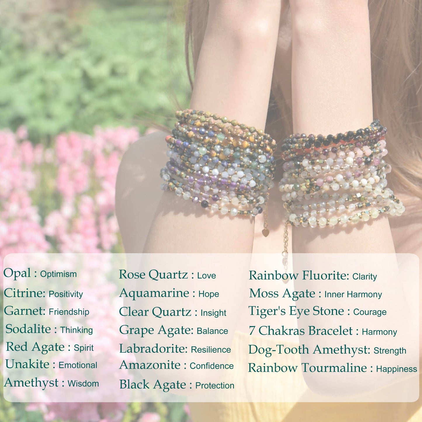 Farfume Amazonite - Confidence - Crystal Beaded Bracelets, Chakra 4mm Natural Stone Beads Bracelets, Gemstone Spiritual Jewelry Gifts for Mother's Day