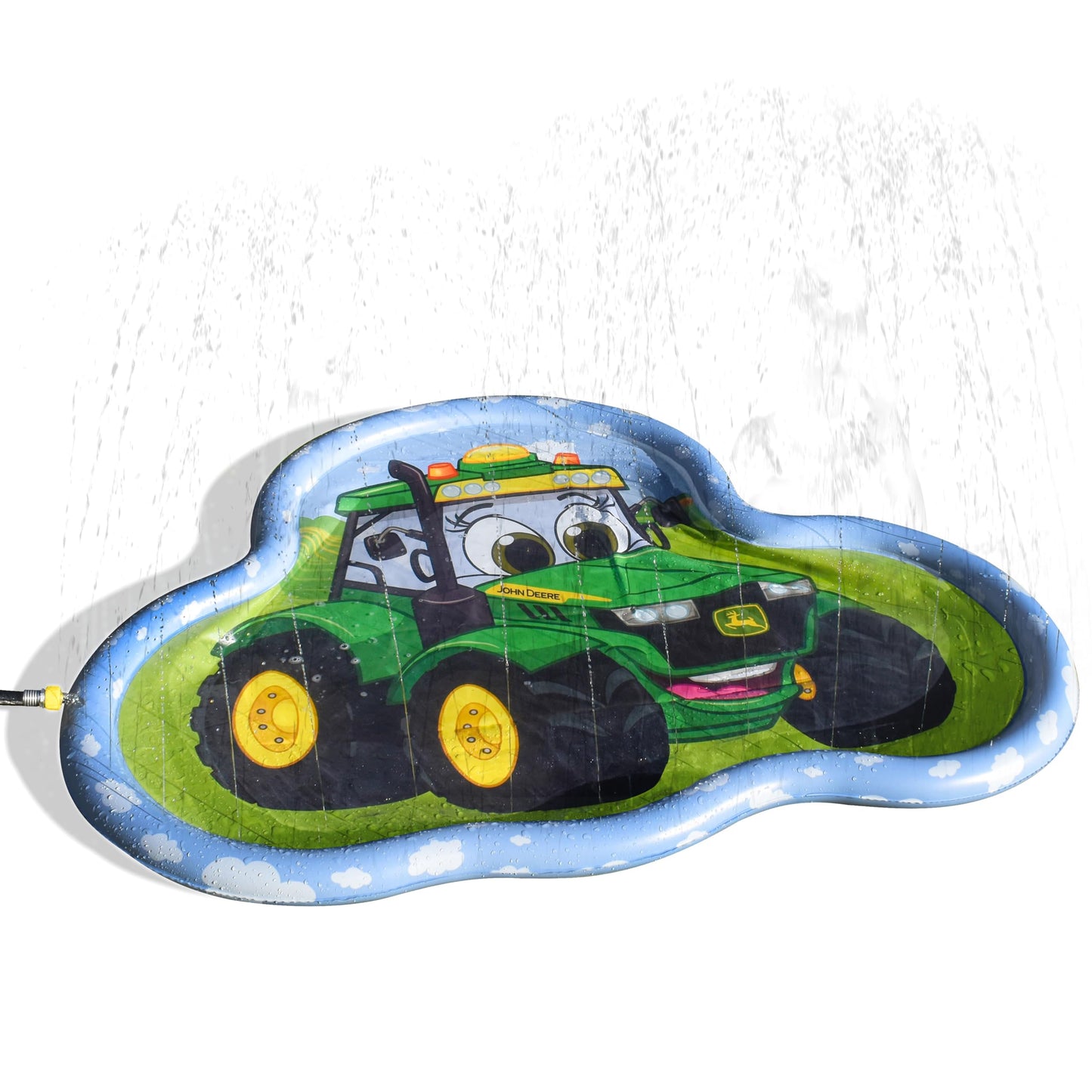 John Deere 3 in 1 Splash Pad Play Sprinkler for Kids and Baby Pool for Learning – Toddler Sprinkler Pool, 60’’ Outside Water Toys
