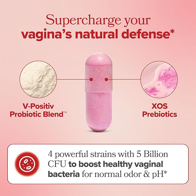 O Positiv URO Vaginal Probiotics for Women pH Balance with Prebiotics & Lactobacillus Probiotic Blend - Vaginal Health Supplement - Promote Healthy Vaginal Odor & Vaginal Flora, 60 Count (Pack of 1)