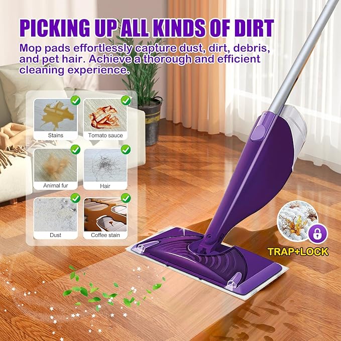 50 Pack Wet Jet Pads Compatible with Wet Jet Spray Mop, Wet Jet Refill for All Purpose Multi-Surface Hardwood Floor Cleaning, 4 Layers Thickened and Super Absorbent