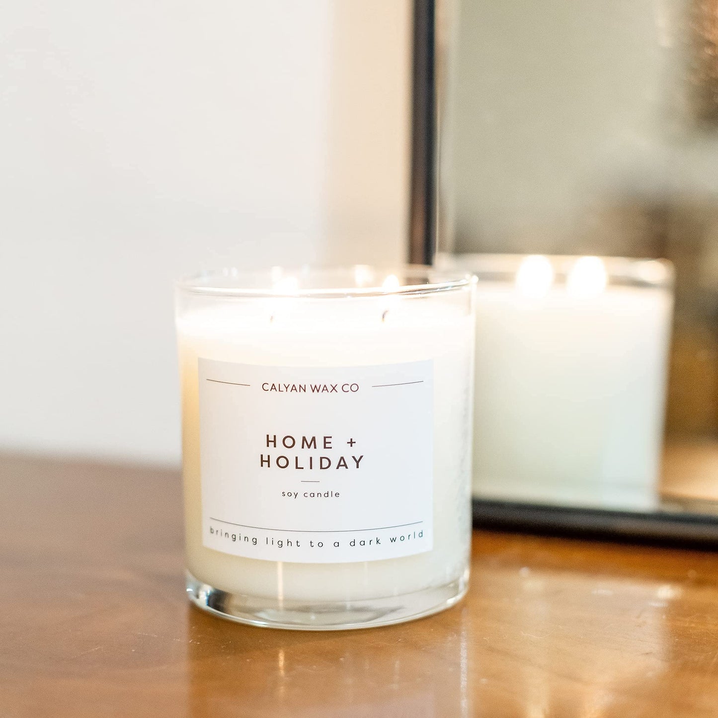 Calyan Wax Co. 2 Wick Candle, Home + Holiday Scented Candle, 37 Hour Burn Time, Aromatherapy Soy Candles, Non Toxic & Vegan Soy Wax, Glass Tumbler Scented Candles, 8.8oz