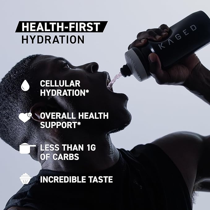 Kaged Electrolyte Hydration Powder Hydracharge Hibiscus Pear Sports Drink for Men and Women Pre, Post, Intra Workout Supplement 60 Servings