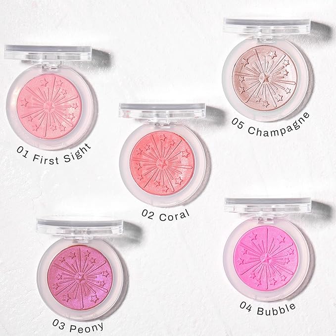 UCANBE Baked Blush for Cheek, Glow Blushing Palette - Seamless Silky Blendable Powder Blush Makeup Palette, Delivering Long Last Natural Ruddy Complexion, 04 Bubble
