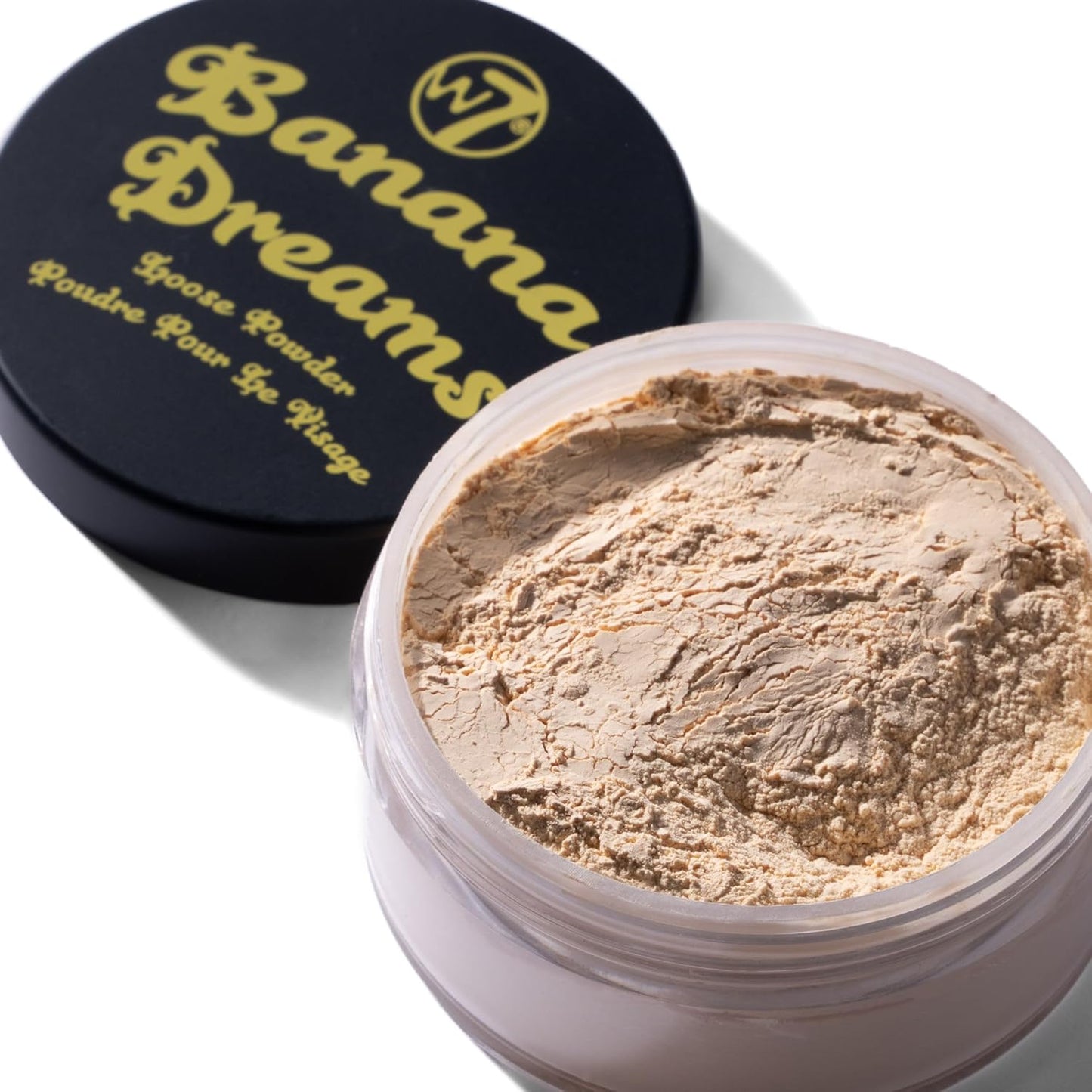 W7 Banana Dreams Application Set - Yellow-Toned Loose Setting Face Powder & Triangle Precision Powder Puff
