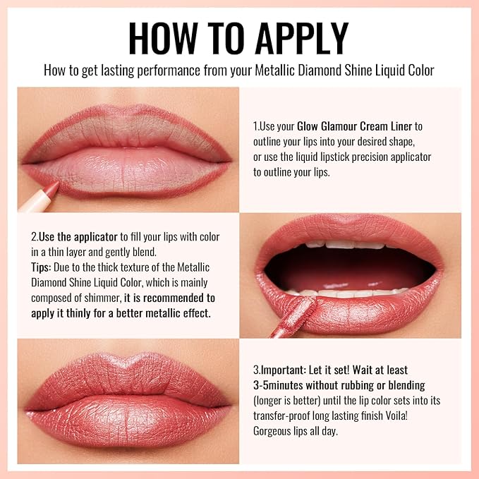 Oulac Red Lipsticks for Women Metallic Lipstick, Long Lasting Lip Gloss Waterproof, Glitter Lipstick Lip & Eye 2 IN 1, High Impact Lip Color, No Transfer, Vegan MD07
