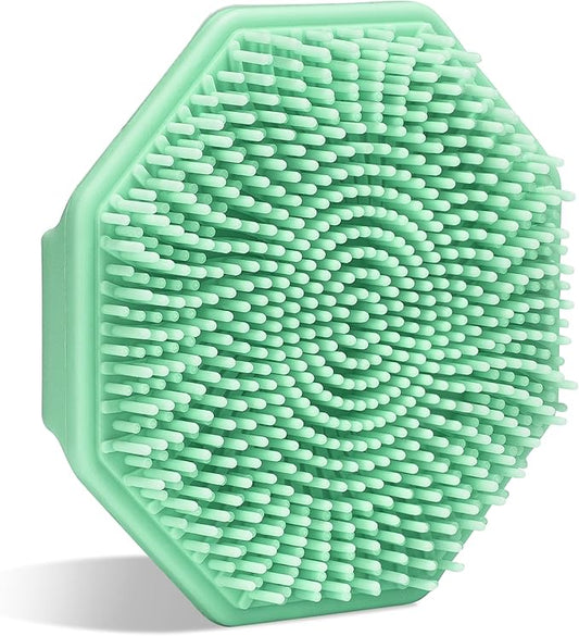 Sud Scrub® Antimicrobial Silicone Face Scrubber, 1 Pack, Gentle Face Exfoliator for Sensitive Skin, Eco Friendly Facial Cleansing Brush, Exfoliating Face Brush for Men and Women (Mint)
