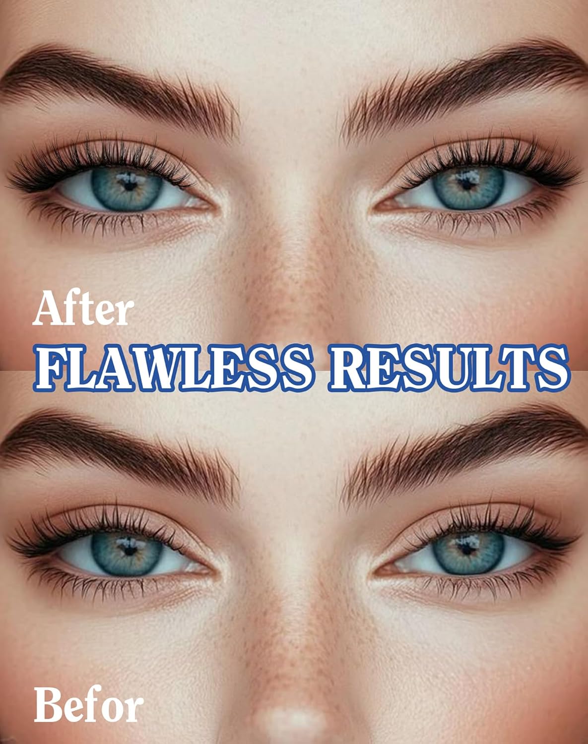 Wispy Lashes Natural Look Flared Strip False Eyelashes Round Eye Lash Soft False Mink Eyelash Fluffy Pack 7 Pairs 15MM D80
