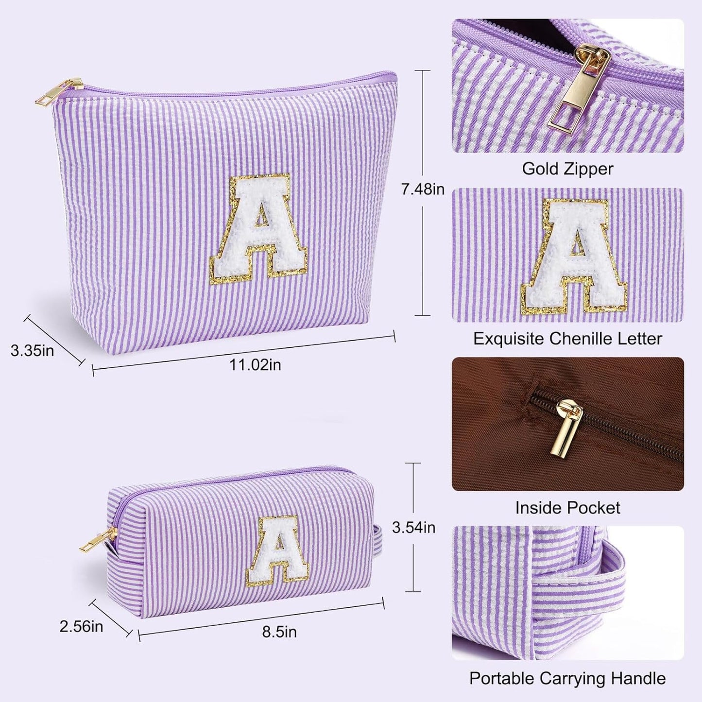 YOOLIFE Daughter Gifts Cosmetic Bag - Make Up Bag for Women - Personalized Bridesmaid Gifts - Travel Size Toiletries