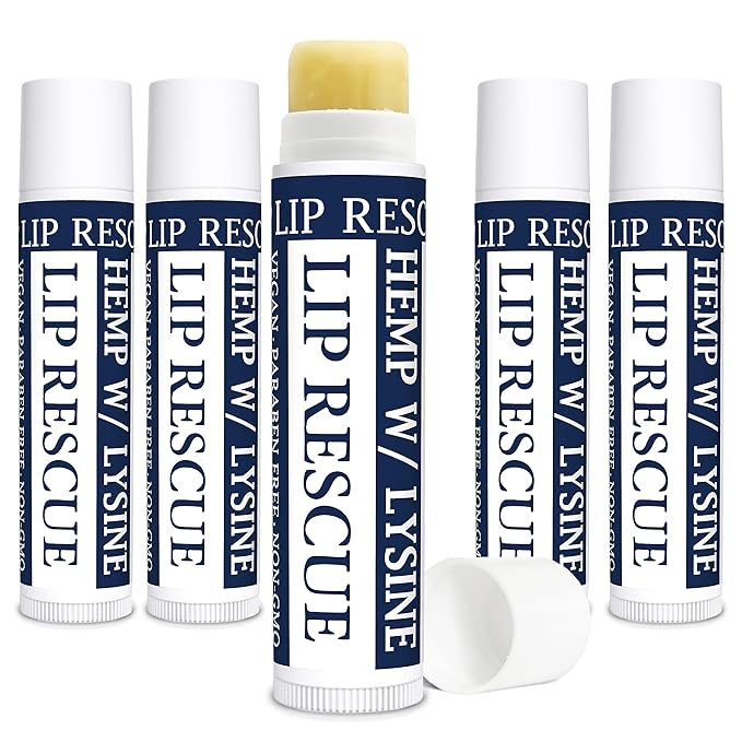 Hemp Lip Balm with L-Lysine-Heal, Moisturize, Protect (5)