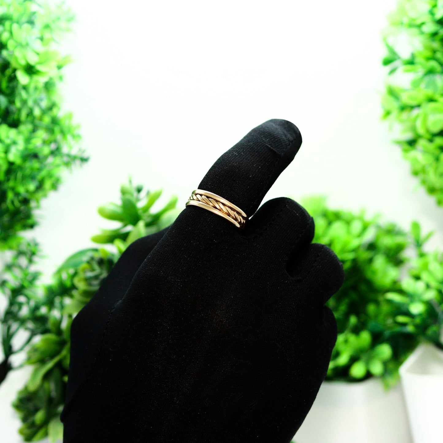 Krishnaa Jewels Pure Copper Classic HandCrafted Band Ring Gift Jewelry for Men and Women (5.5)